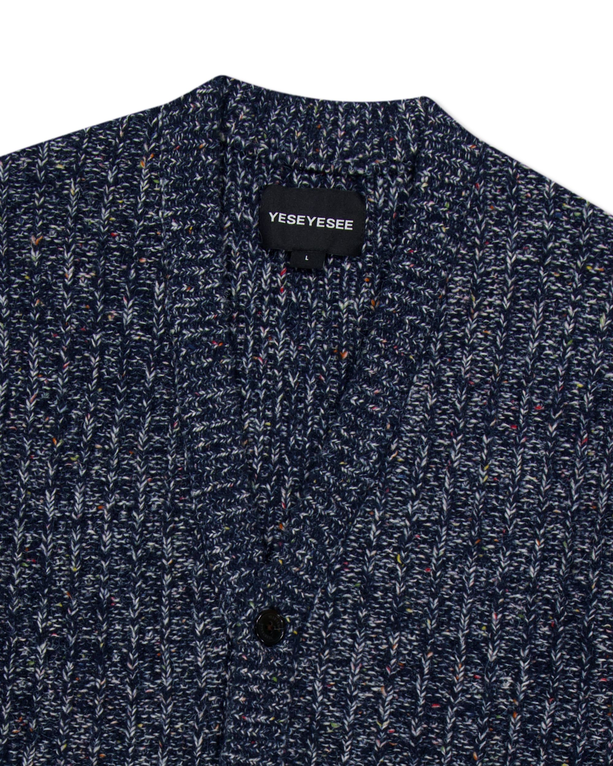 yeseyesee - Speckle Yarn Knit Cardigan (Blue) product image 5 | TRAB K-Fashion Australia
