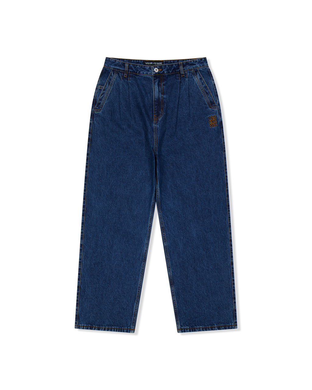yeseyesee - Two Tucked Denim Pants (Indigo) product image 1 | TRAB K-Fashion Australia