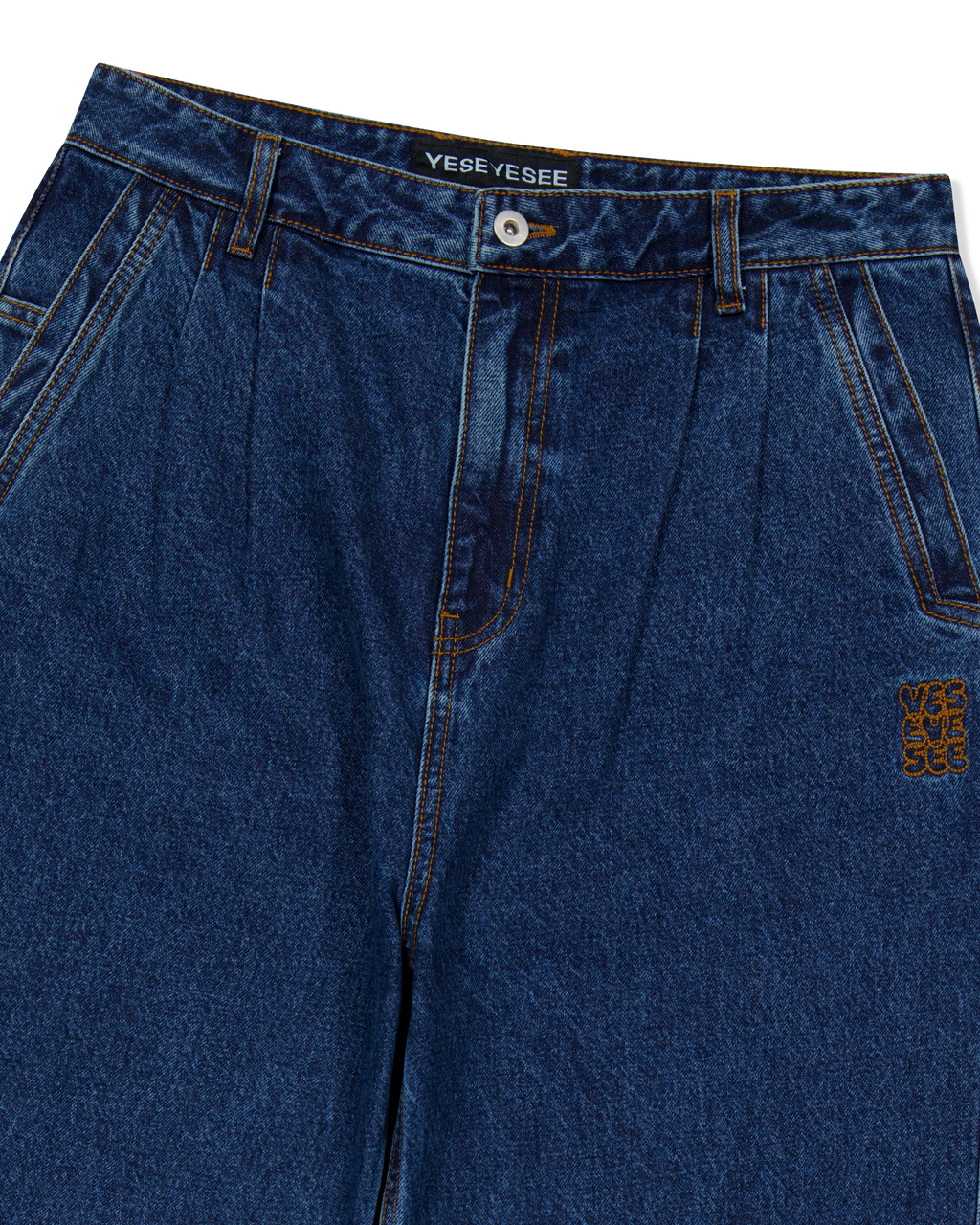 yeseyesee - Two Tucked Denim Pants (Indigo) product image 5 | TRAB K-Fashion Australia
