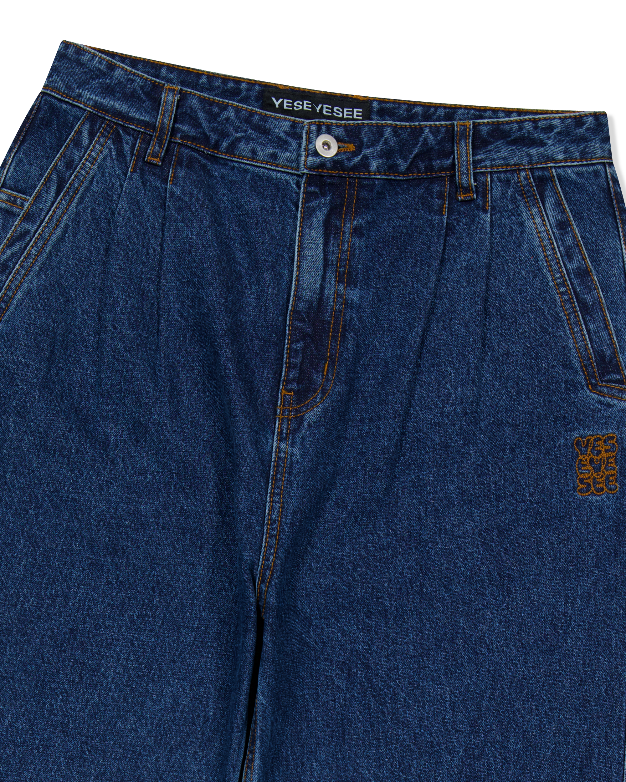 yeseyesee - Two Tucked Denim Pants (Indigo) product image 5 | TRAB K-Fashion Australia