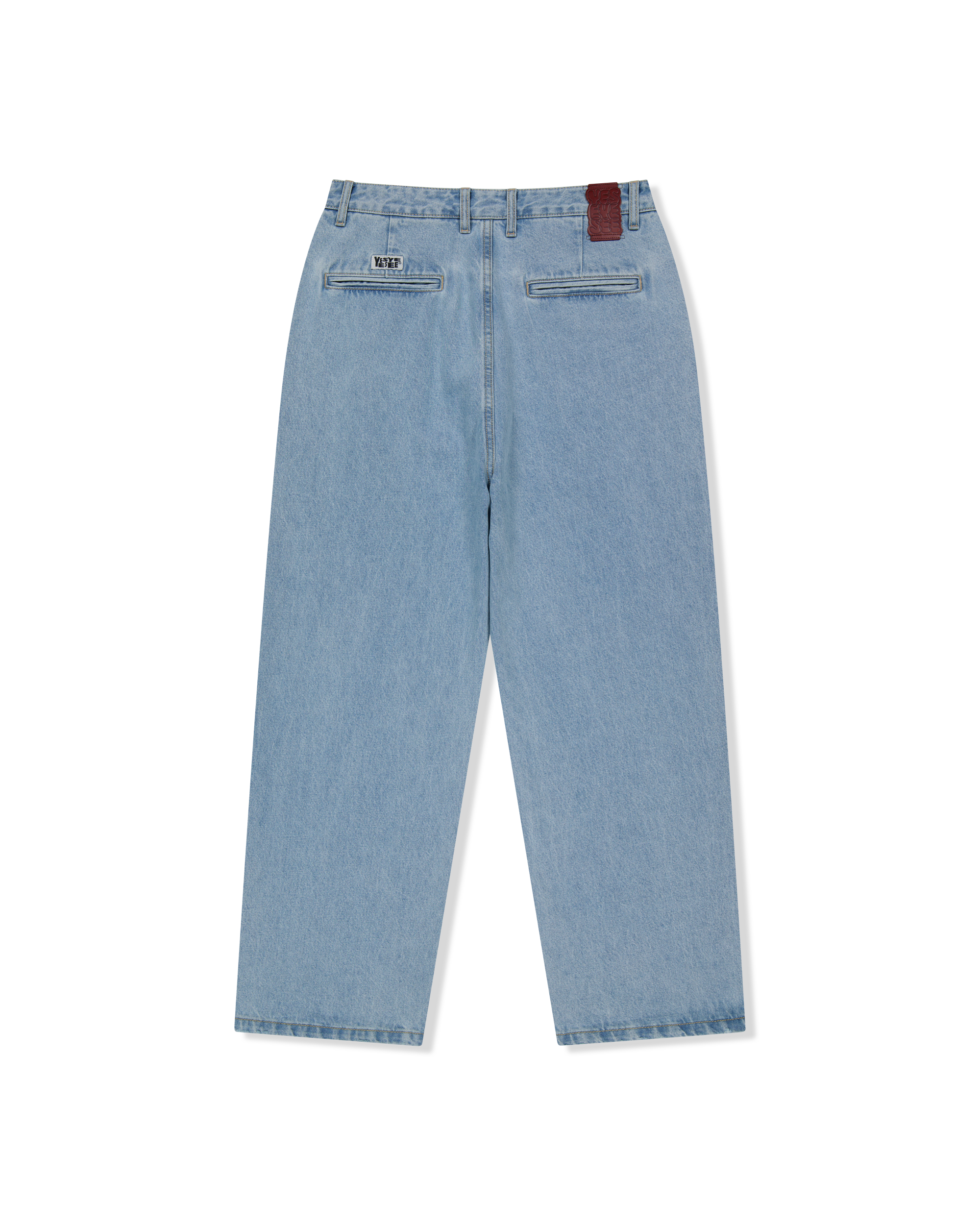 yeseyesee - Two Tucked Denim Pants (Light Indigo) product image 2 | TRAB K-Fashion Australia