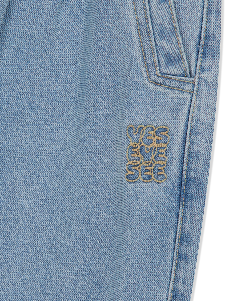 yeseyesee - Two Tucked Denim Pants (Light Indigo) product image 3 | TRAB K-Fashion Australia