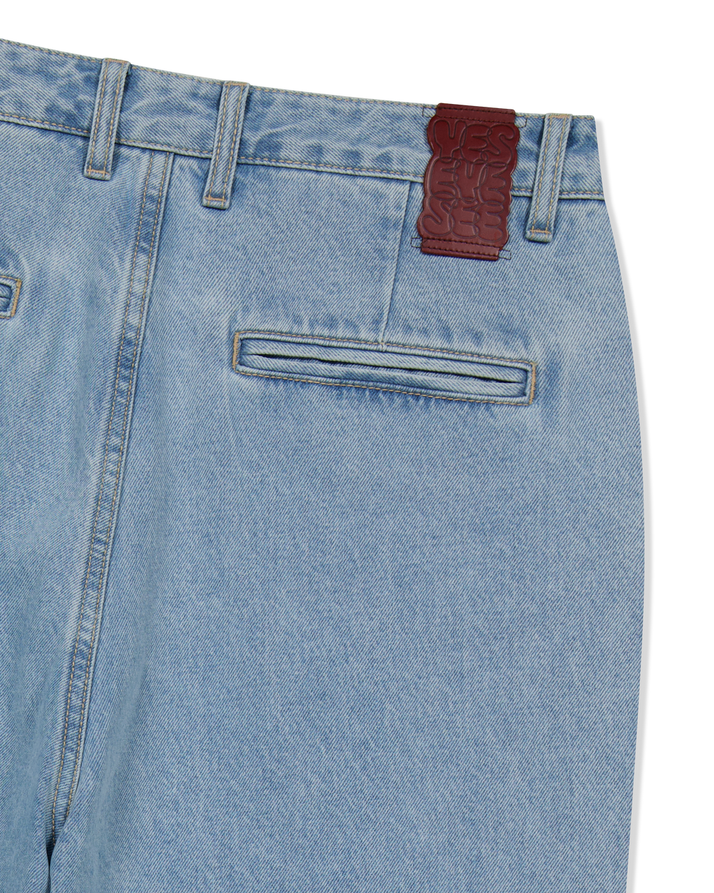 yeseyesee - Two Tucked Denim Pants (Light Indigo) product image 6 | TRAB K-Fashion Australia