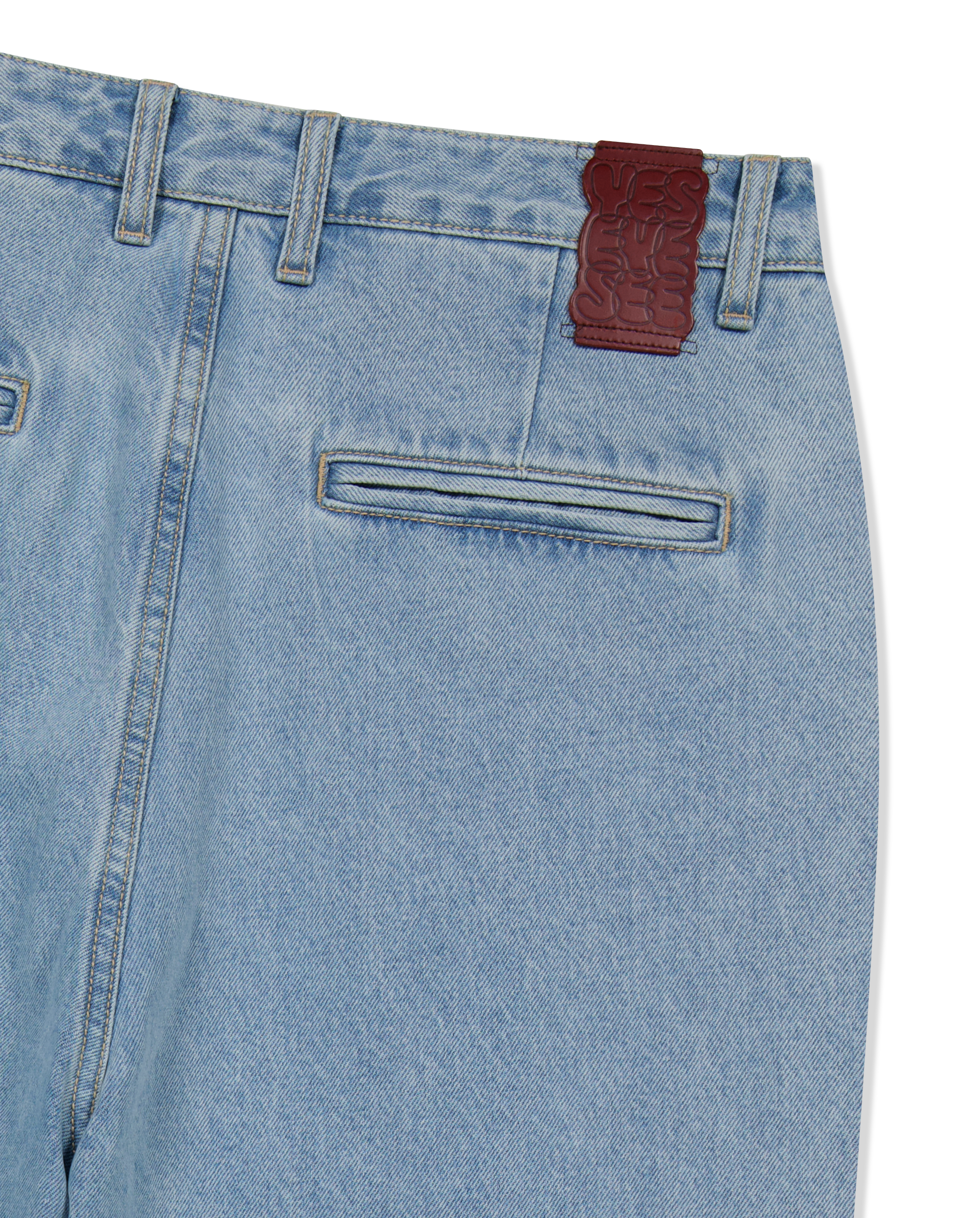 yeseyesee - Two Tucked Denim Pants (Light Indigo) product image 6 | TRAB K-Fashion Australia