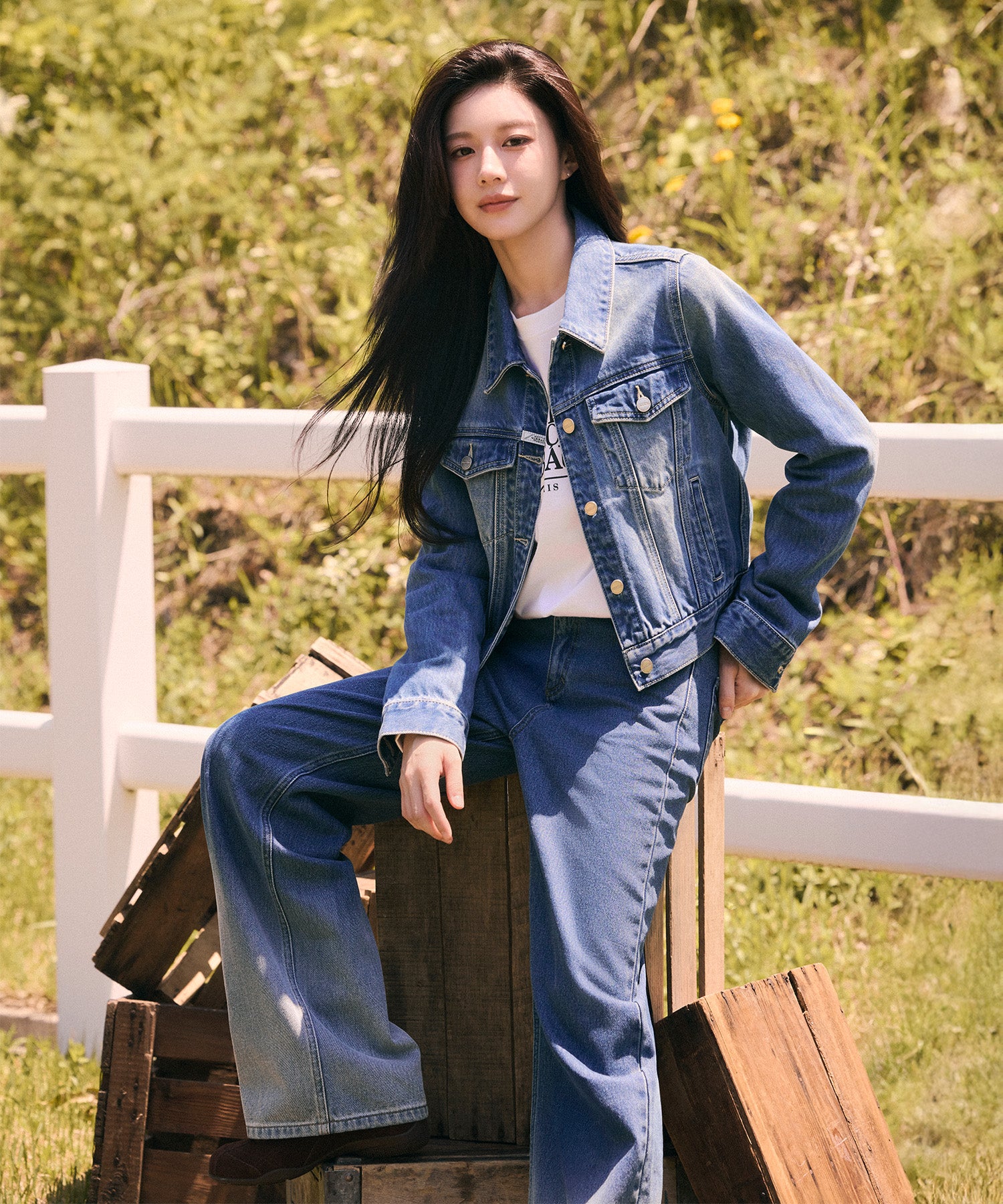 Marithe & Francois Girbaud - Gradation Denim Pants (Blue) product image 3 | TRAB K-Fashion Australia