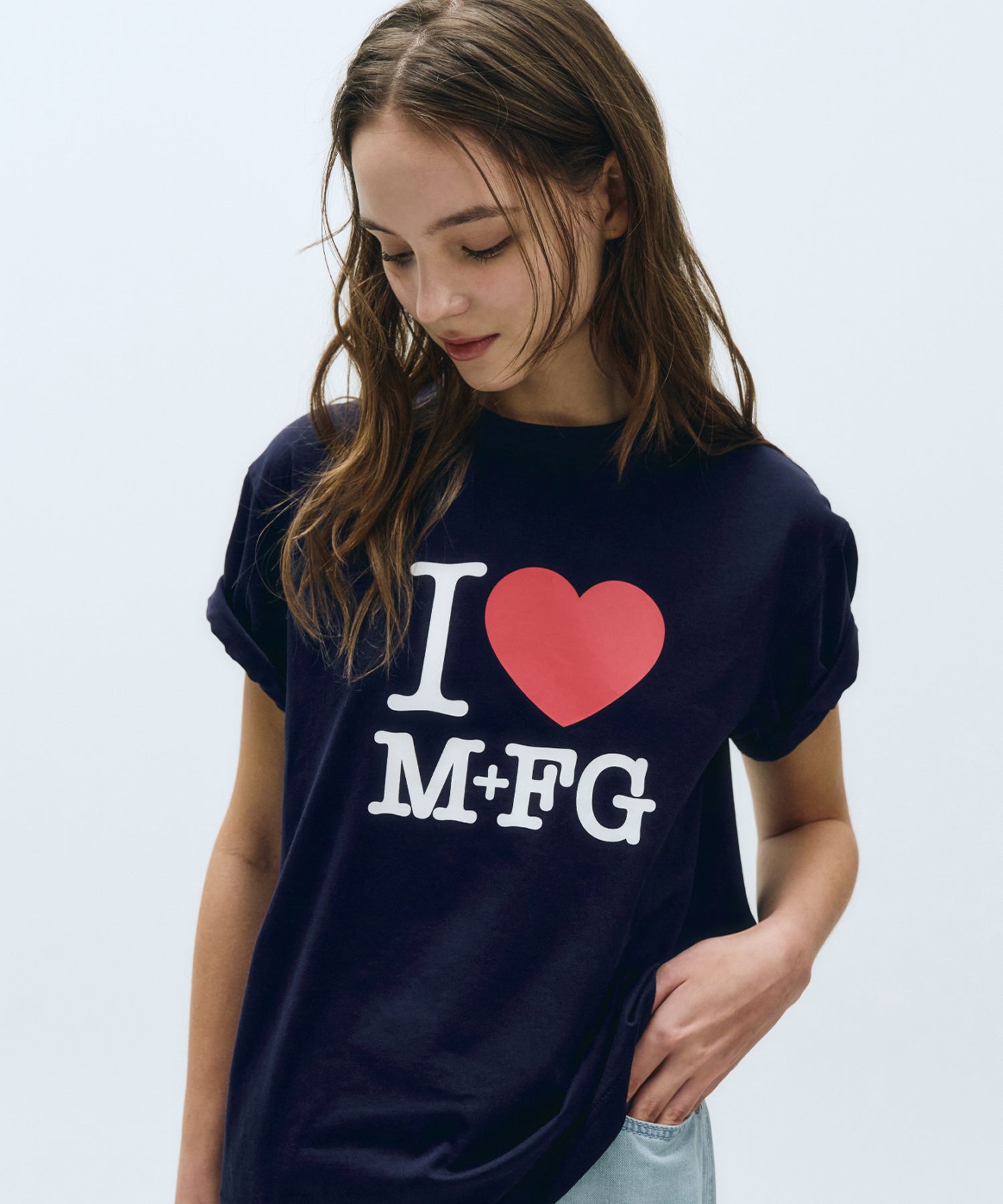 Marithe & Francois Girbaud - I Love Mfg Tee (Navy) product image 3 | TRAB K-Fashion Australia
