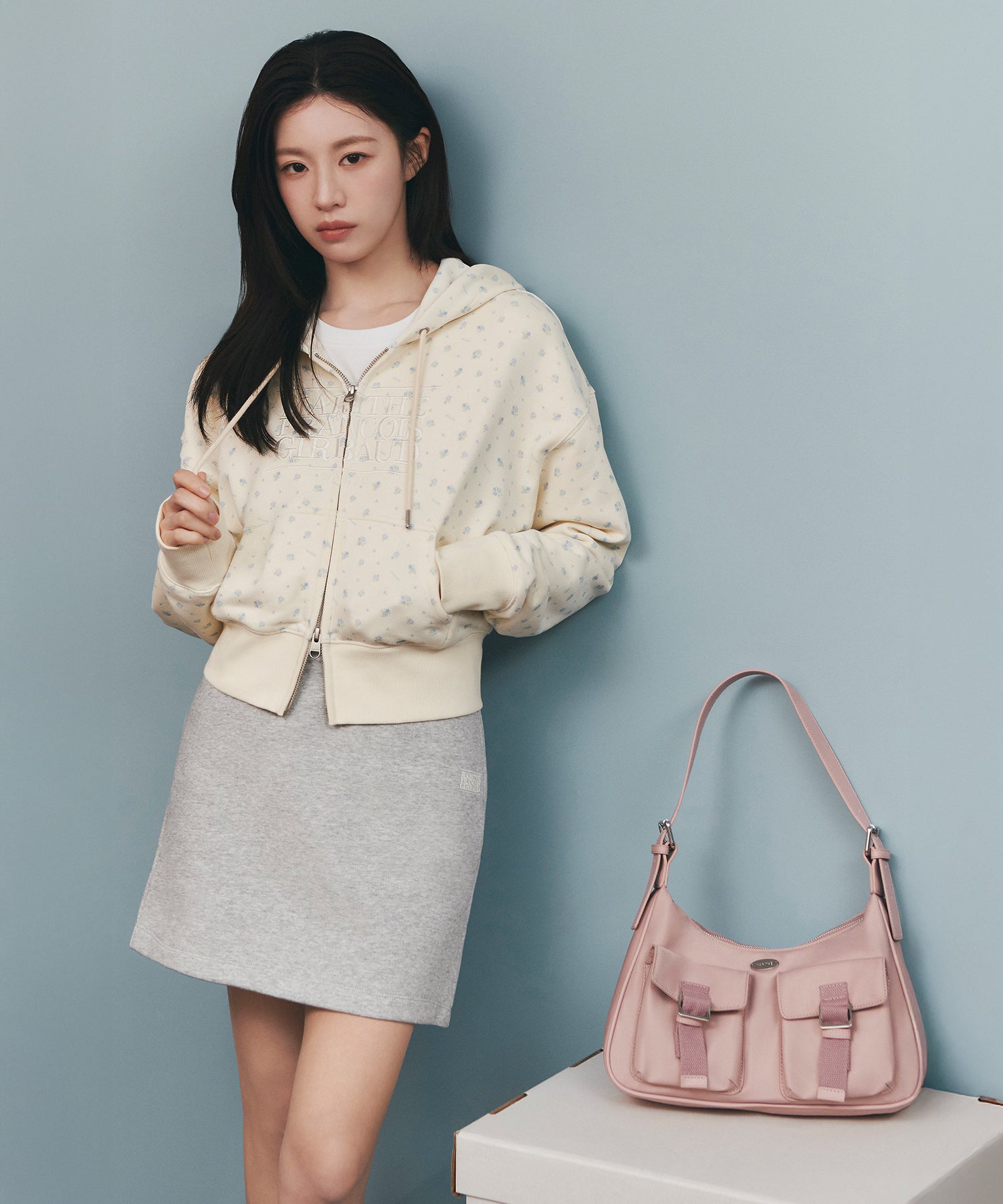 Marithe & Francois Girbaud - Regular Logo 2way Hobo Bag (Pink) product image 3 | TRAB K-Fashion Australia