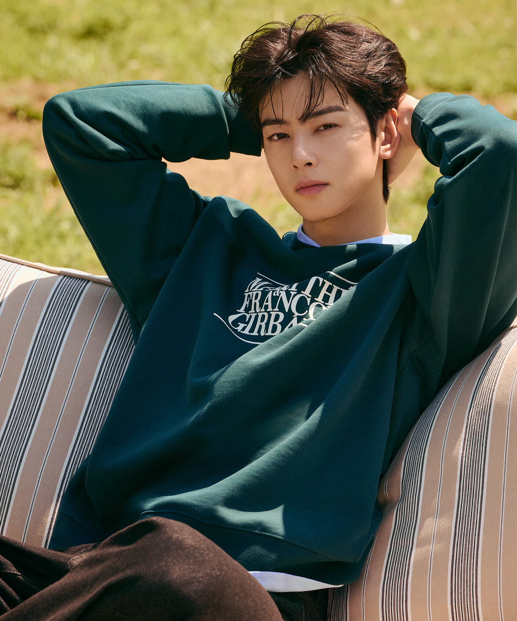 Marithe & Francois Girbaud - Classic Logo Sweatshirt (Dark Teal) product image 3 | TRAB K-Fashion Australia