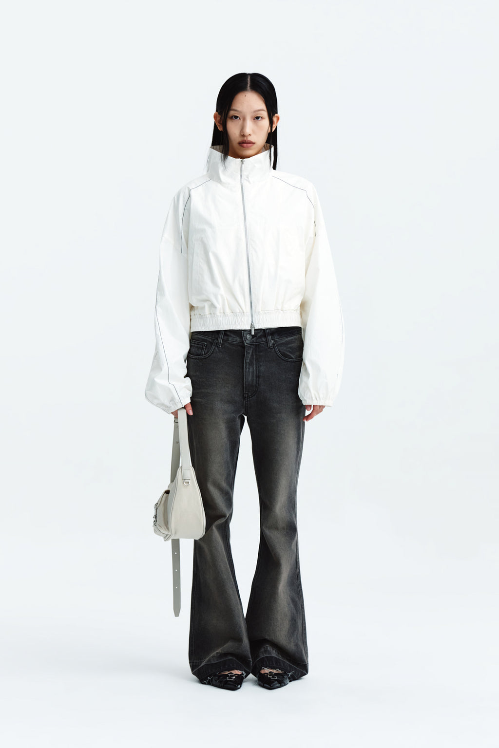 Matin Kim - Matin Coating Crop Blouson (Ivory) product image 6 | TRAB K-Fashion Australia