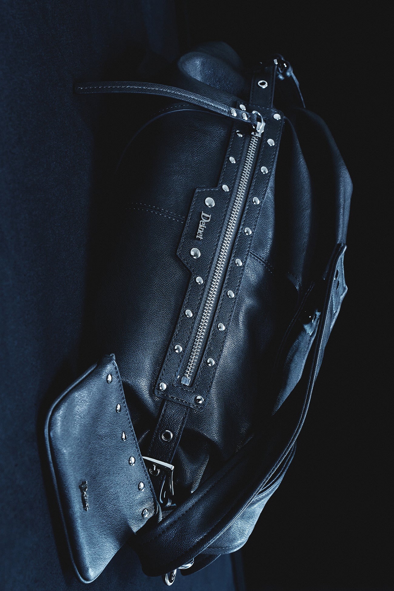 Deinet - Stud Detail Point Pocket Bag (Grey) product image 5 | TRAB K-Fashion Australia