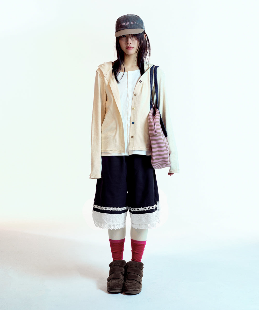 Coyseio - Ema Tiny Friends Stripe Bag (Pink Beige) product image 6 | TRAB K-Fashion Australia
