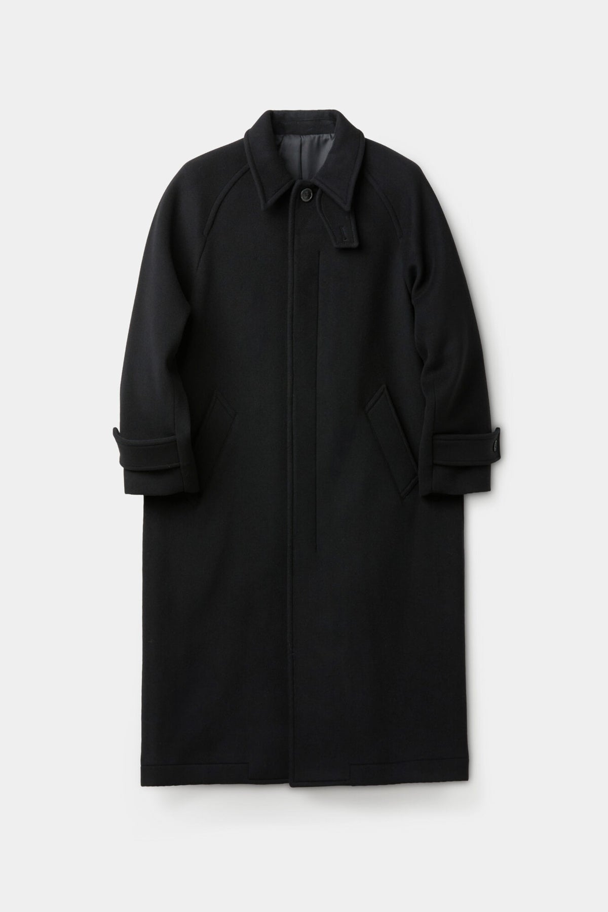 Coor - Belandi Cashmere-Blend Balmacaan Coat (Black) product image 1 | TRAB K-Fashion Australia
