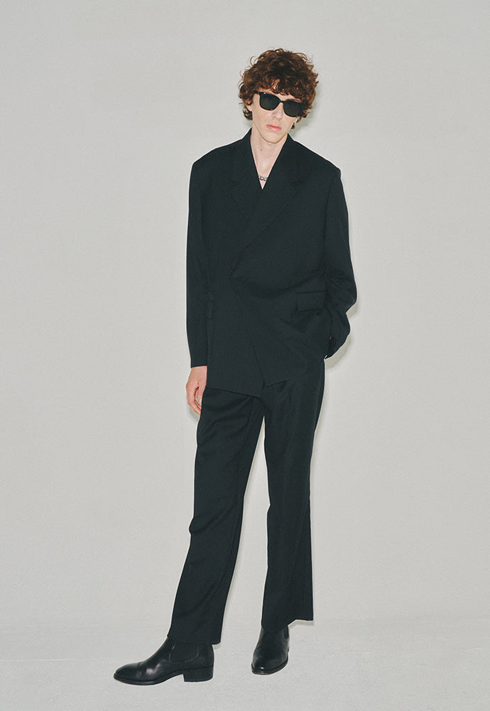 Tonywack - High Density Wool Hidden Button Blazer (Black) product image 1 | TRAB K-Fashion Australia