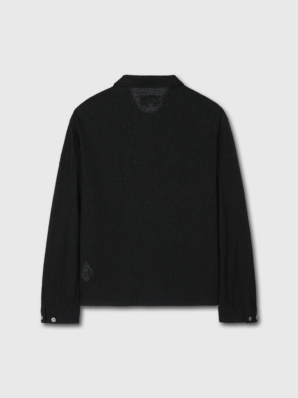 Tonywack - Textured Wool Sheer Button Blouson (Japanese Fabric) (Black) product image 8 | TRAB K-Fashion Australia