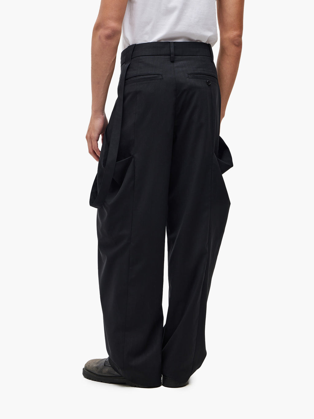 Jiyong Kim - Layered Panel Trousers (Black) product image 5 | TRAB K-Fashion Australia