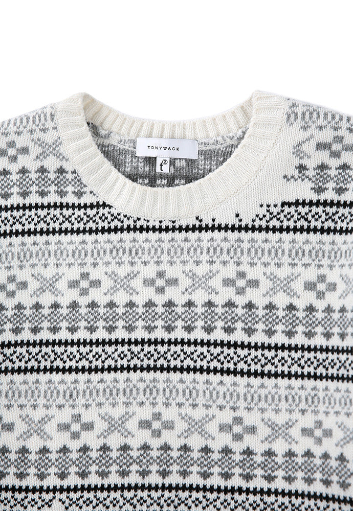 Tonywack - Flow Fair-Isle Sweater (Ecru) product image 10 | TRAB K-Fashion Australia