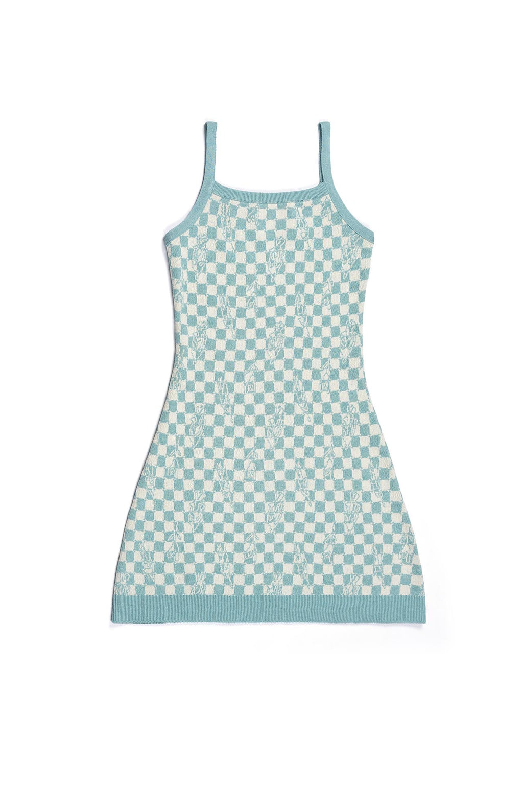 Ioedle - Checkerboard Illusion Sleeveless Knit Dress (Mint) product image 4 | TRAB K-Fashion Australia