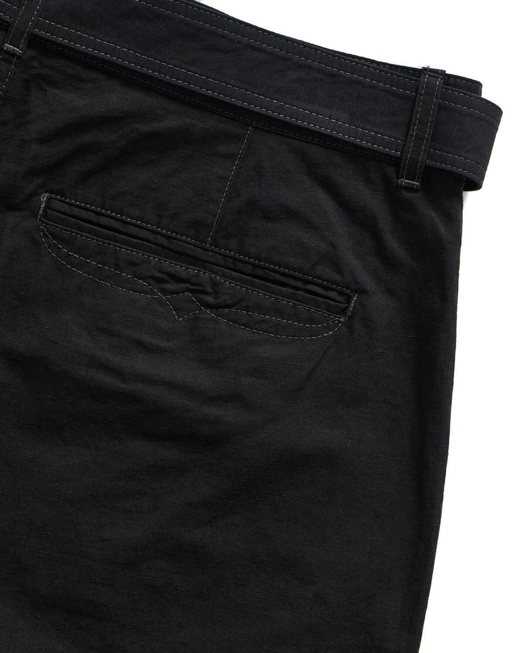 Eastlogue - Belted Cattleman Shorts (Black Linen) product image 11 | TRAB K-Fashion Australia