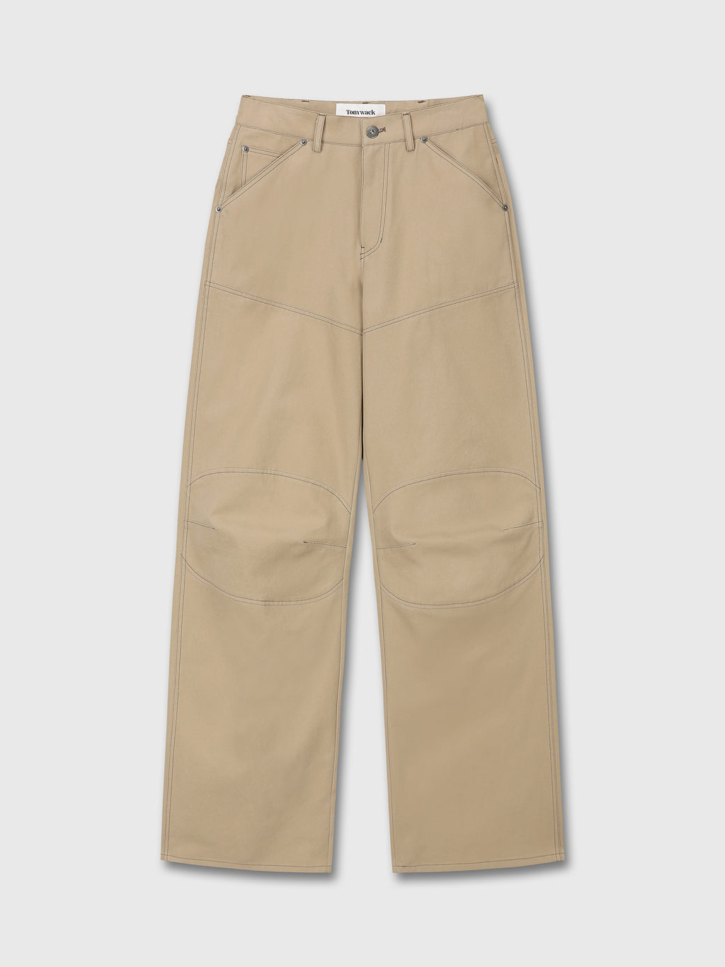 Tonywack - Wide-Leg Cotton Work Pants (Beige) product image 7 | TRAB K-Fashion Australia