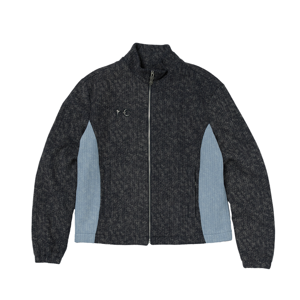 Thug Club - Devil Peace Patch Knit Jacket (Navy) product image 1 | TRAB K-Fashion Australia