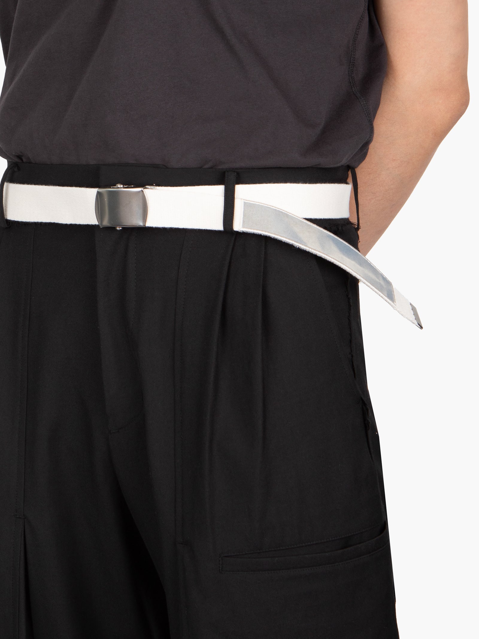 Jiyong Kim - Sun-Bleached Military Belt (Ivory) product image 2 | TRAB K-Fashion Australia