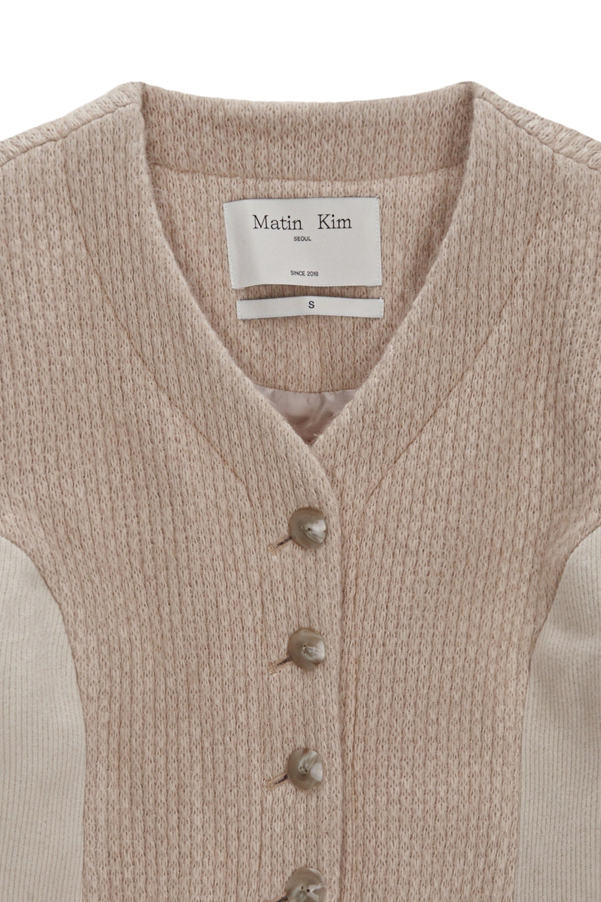 Matin Kim - Soft Volume Cardigan Jacket (Beige) product image 3 | TRAB K-Fashion Australia