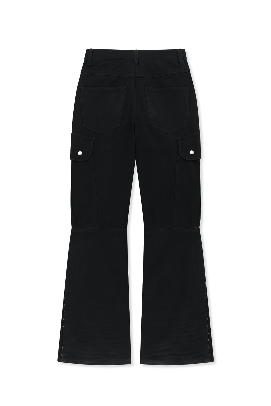 Matin Kim - Multi Hook Bootcut Cargo Pants (Black) product image 2 | TRAB K-Fashion Australia
