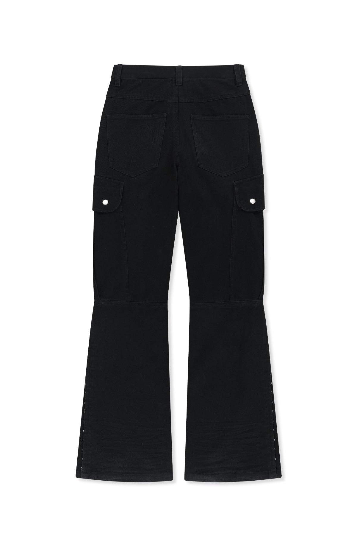 Matin Kim - Multi Hook Bootcut Cargo Pants (Black) product image 2 | TRAB K-Fashion Australia