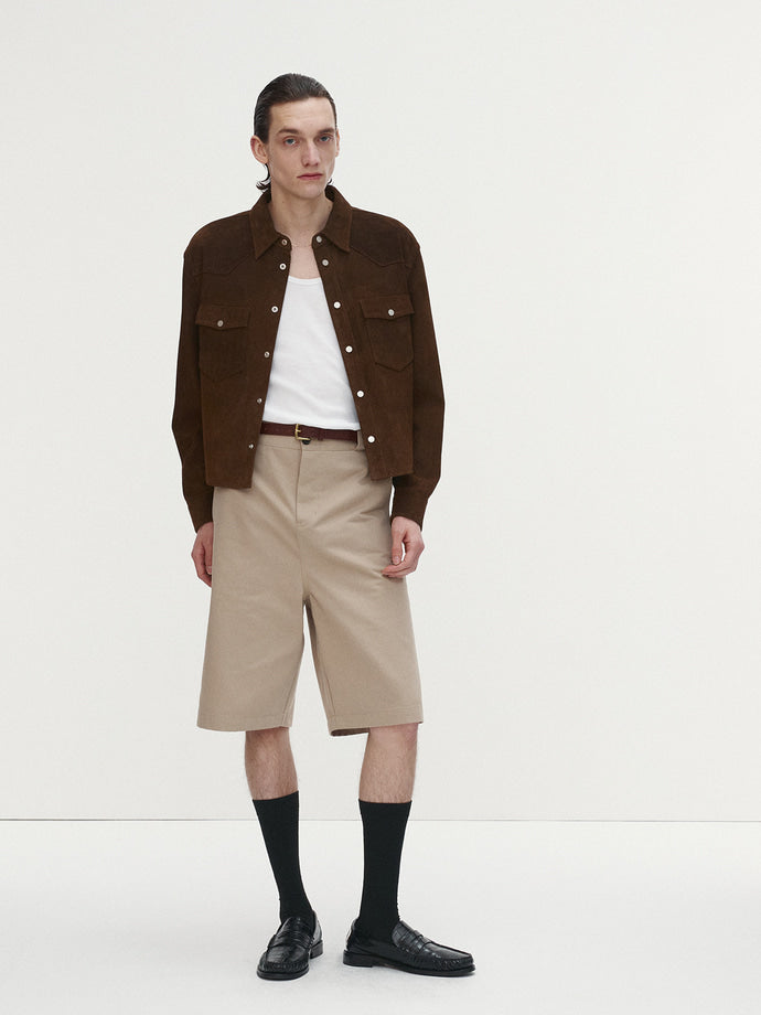 Tonywack - C/P Baggy Chino Bermuda (Beige) product image 1 | TRAB K-Fashion Australia