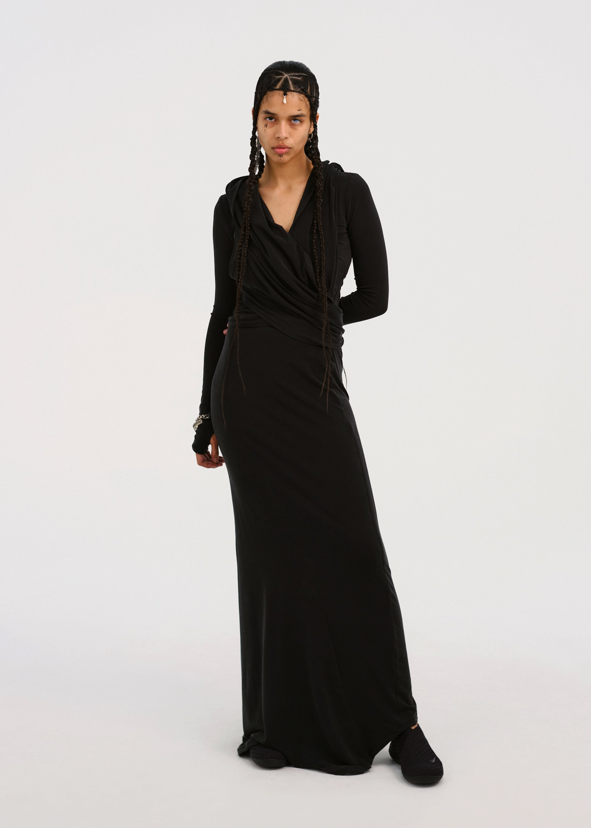 Hyein Seo - Hooded Long Dress (Black) product image 5 | TRAB K-Fashion Australia