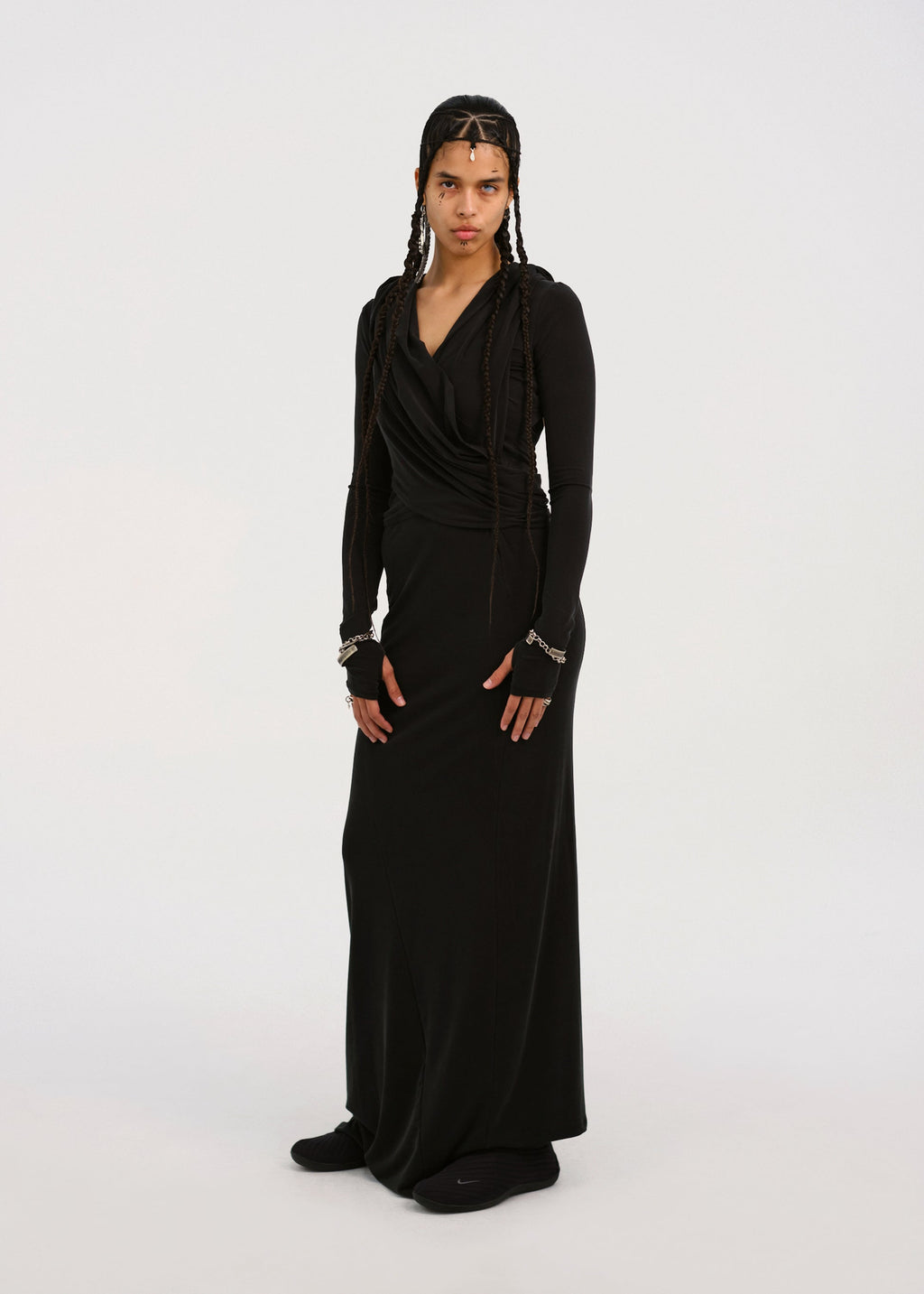 Hyein Seo - Hooded Long Dress (Black) product image 6 | TRAB K-Fashion Australia