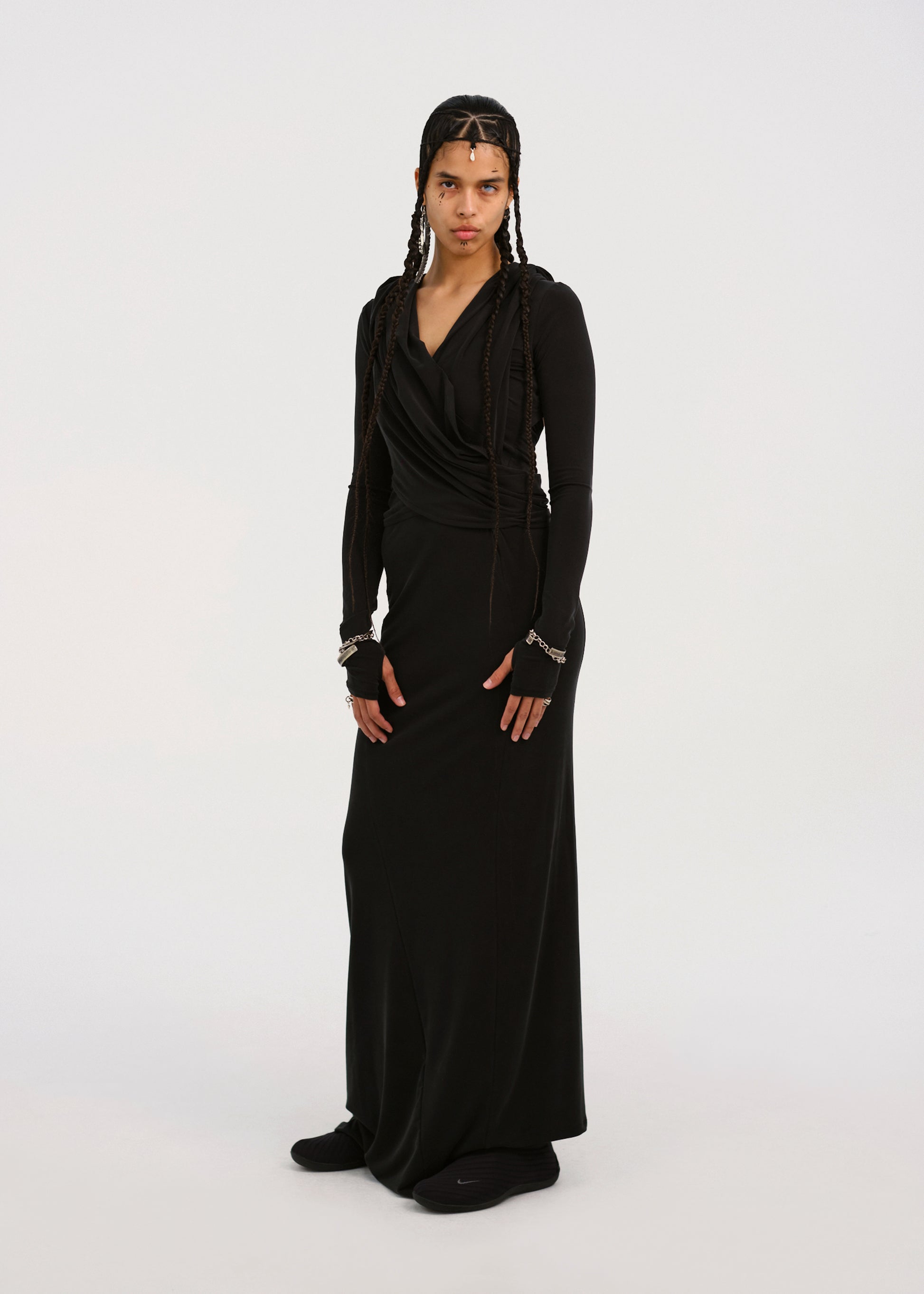 Hyein Seo - Hooded Long Dress (Black) product image 6 | TRAB K-Fashion Australia