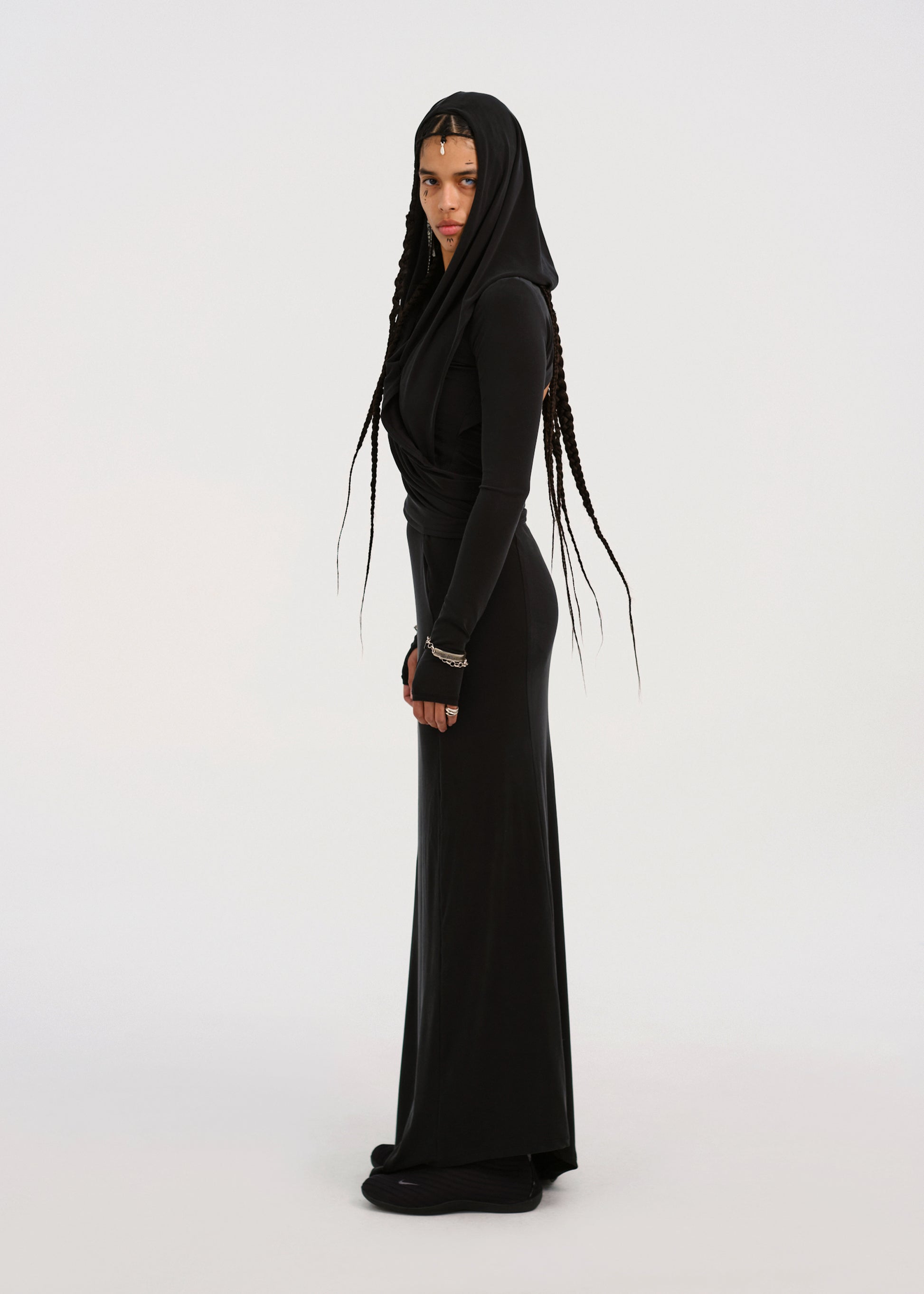 Hyein Seo - Hooded Long Dress (Black) product image 3 | TRAB K-Fashion Australia