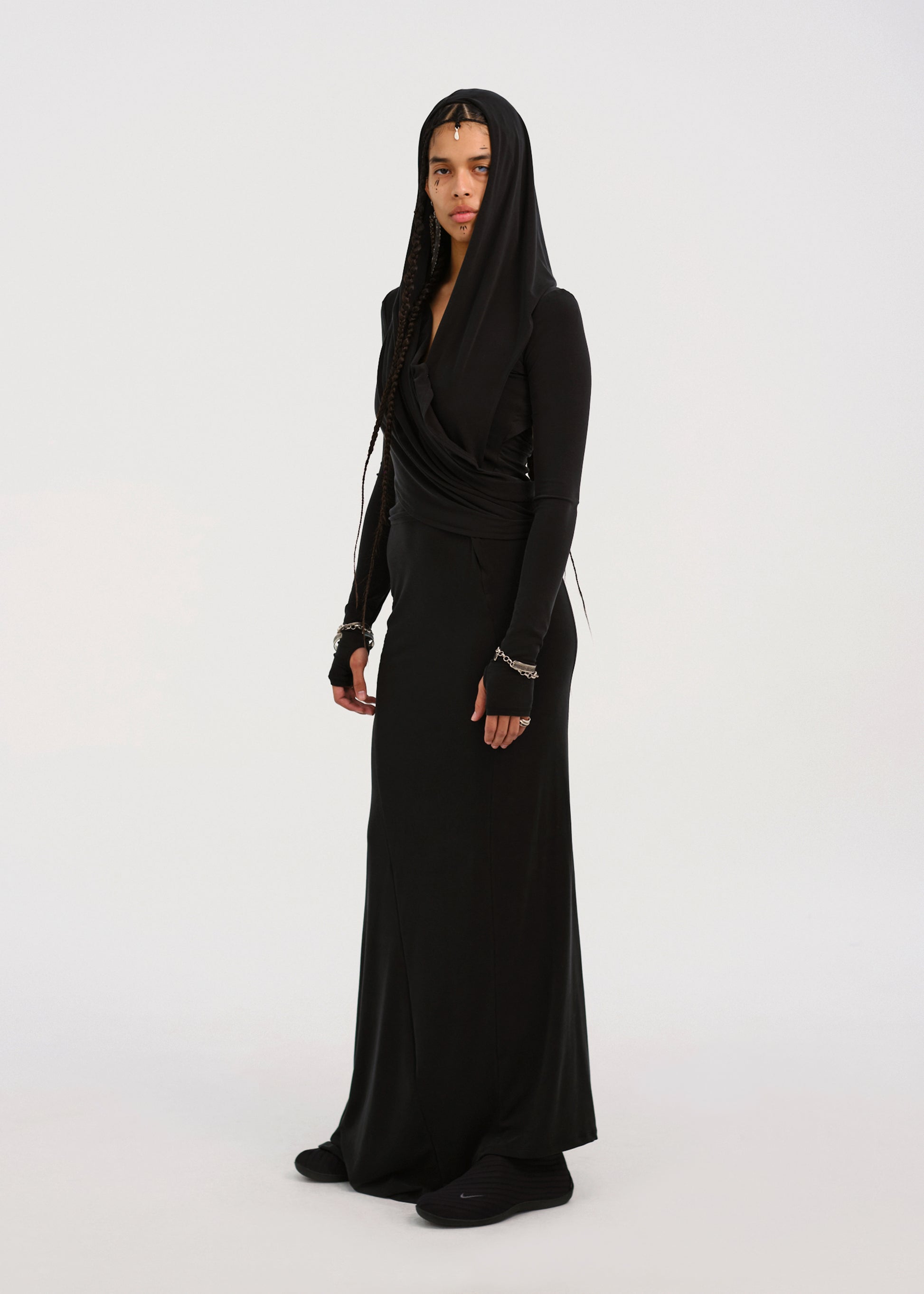 Hyein Seo - Hooded Long Dress (Black) product image 2 | TRAB K-Fashion Australia