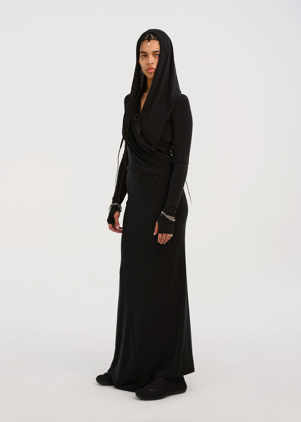 Hyein Seo - Hooded Long Dress (Black) product image 2 | TRAB K-Fashion Australia