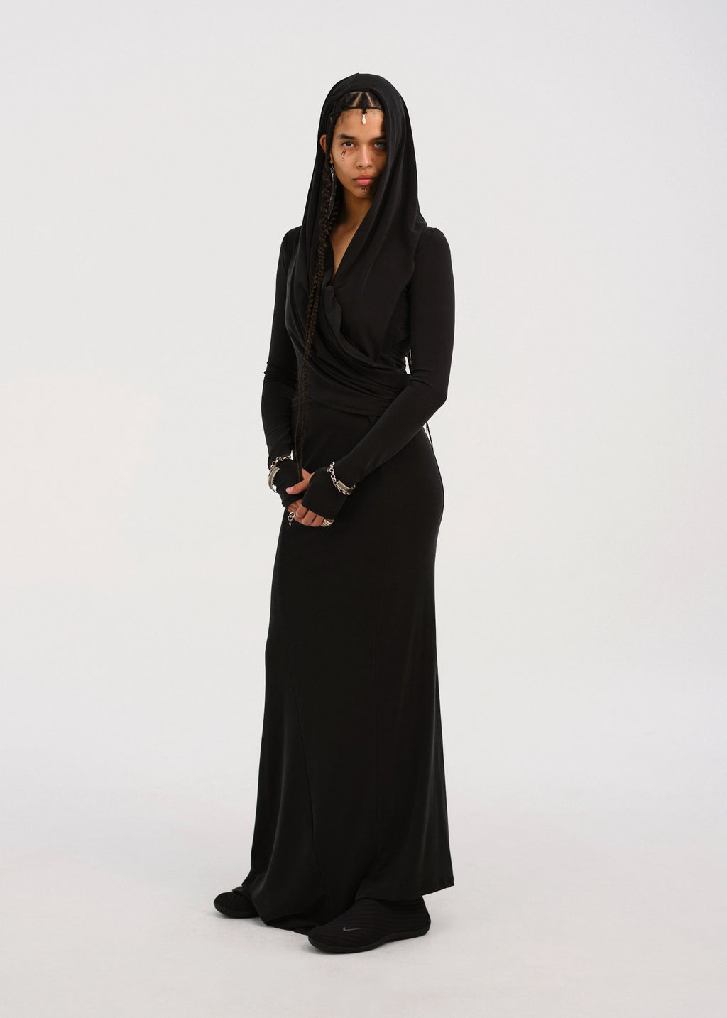 Hyein Seo - Hooded Long Dress (Black) product image 1 | TRAB K-Fashion Australia