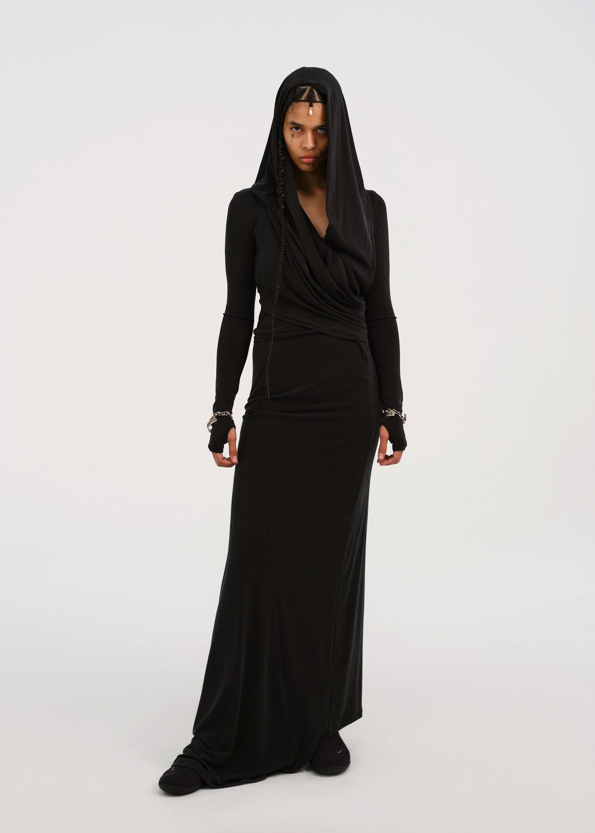 Hyein Seo - Hooded Long Dress (Black) product image 4 | TRAB K-Fashion Australia