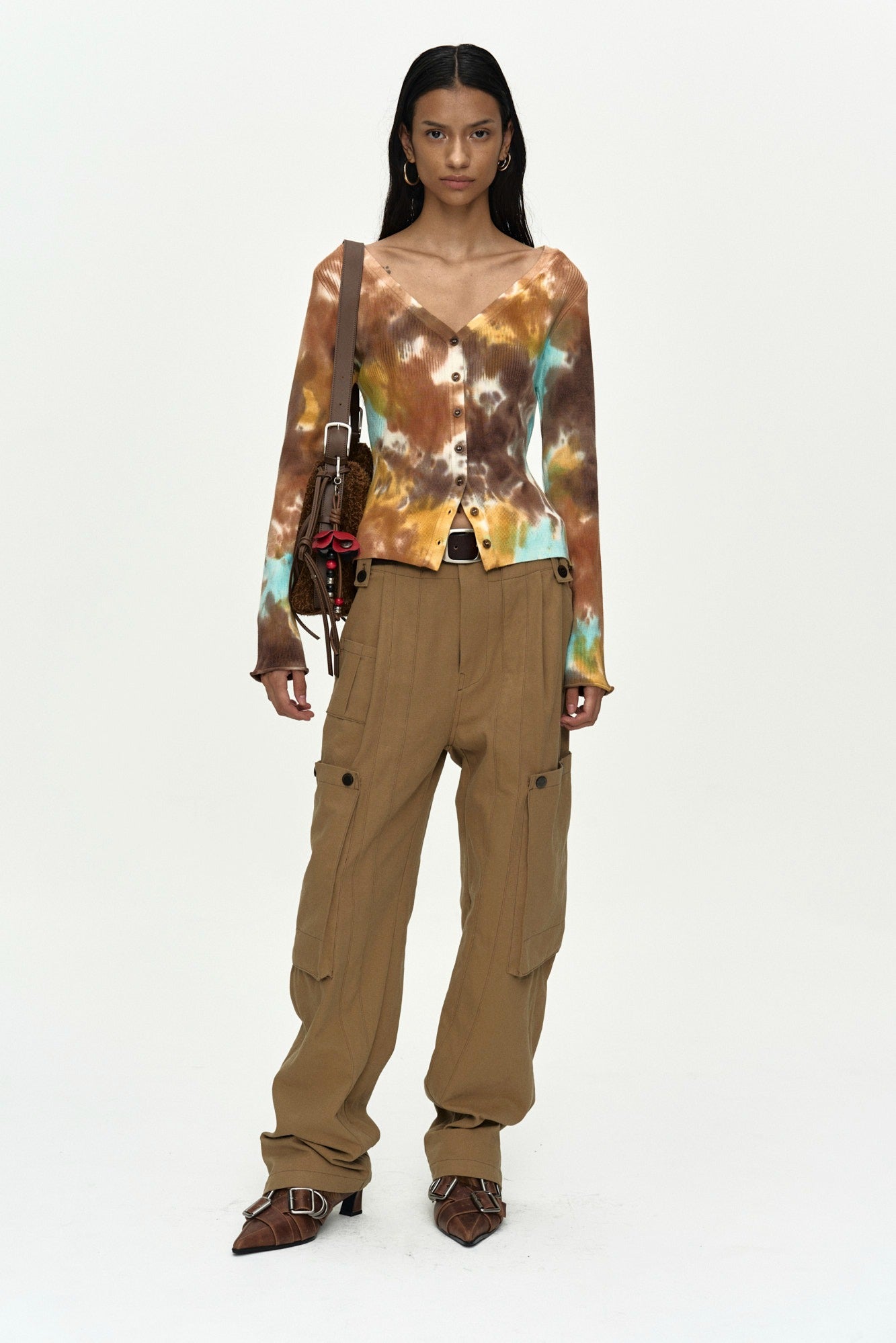 Andersson Bell - Multi-Dye Knit Cardigan (Brown) product image 1 | TRAB K-Fashion Australia