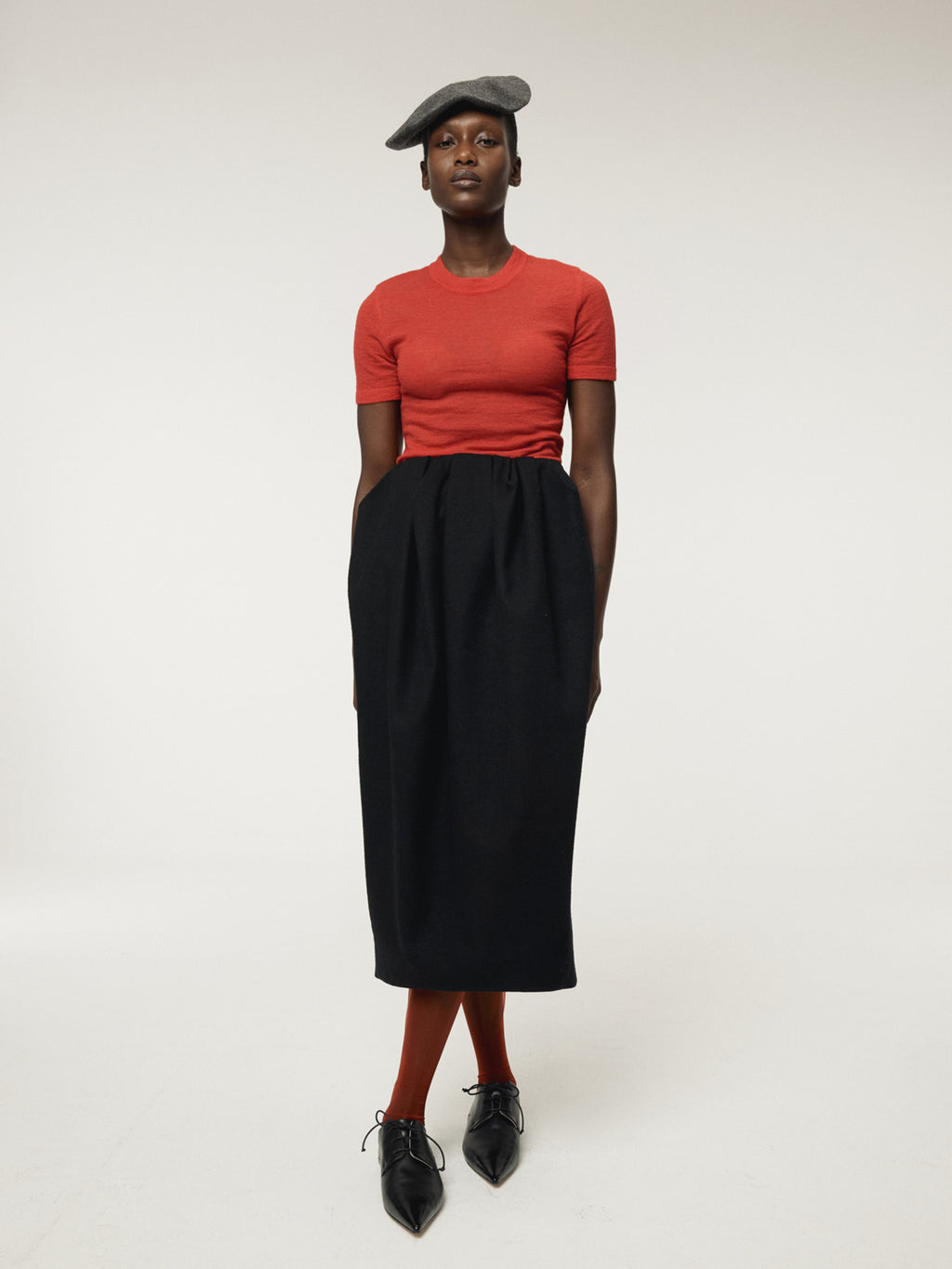 Recto - Waist Volume Tulip Skirt (Black) product image 6 | TRAB K-Fashion Australia