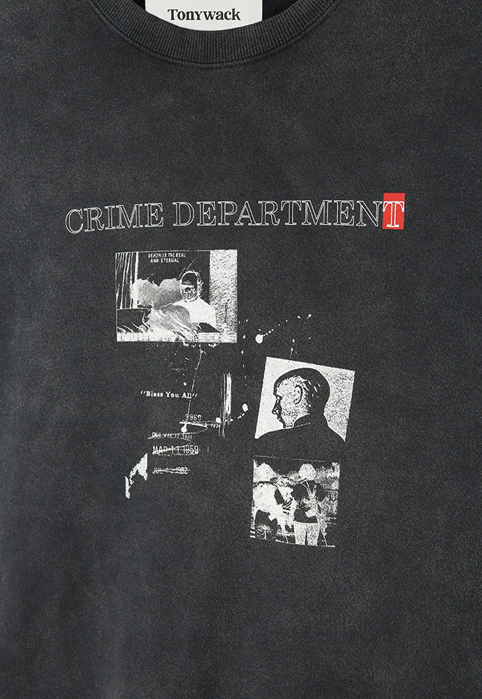 Tonywack - Crime Dept. Garment-Dyeing Sweatshirt (Faded Charcoal) product image 10 | TRAB K-Fashion Australia