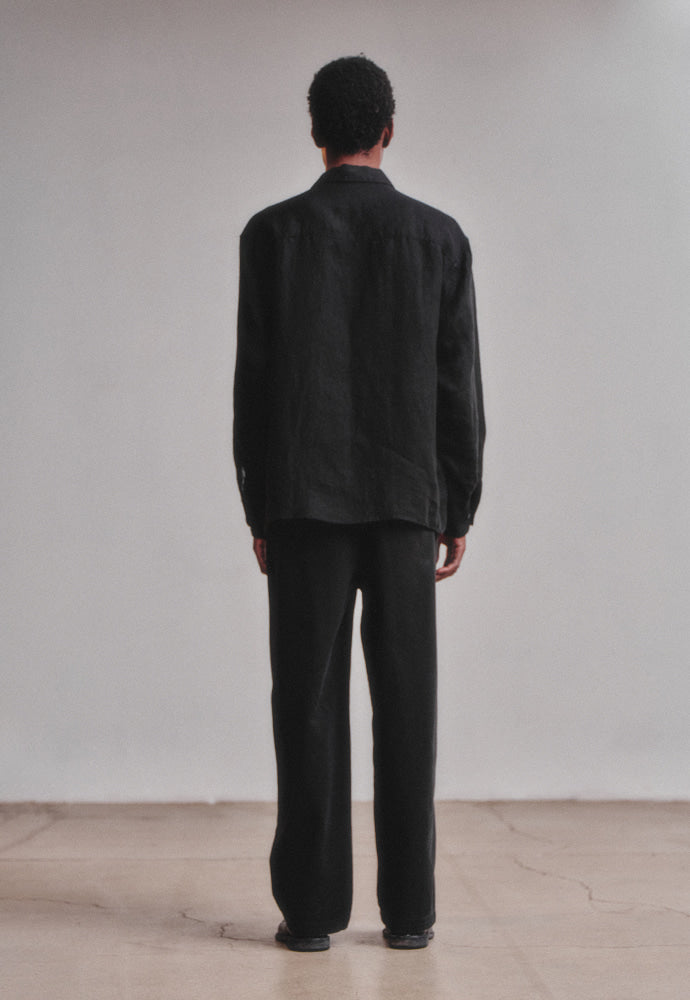 Art if acts - Linen Two Pocket Shirt (Black) product image 5 | TRAB K-Fashion Australia