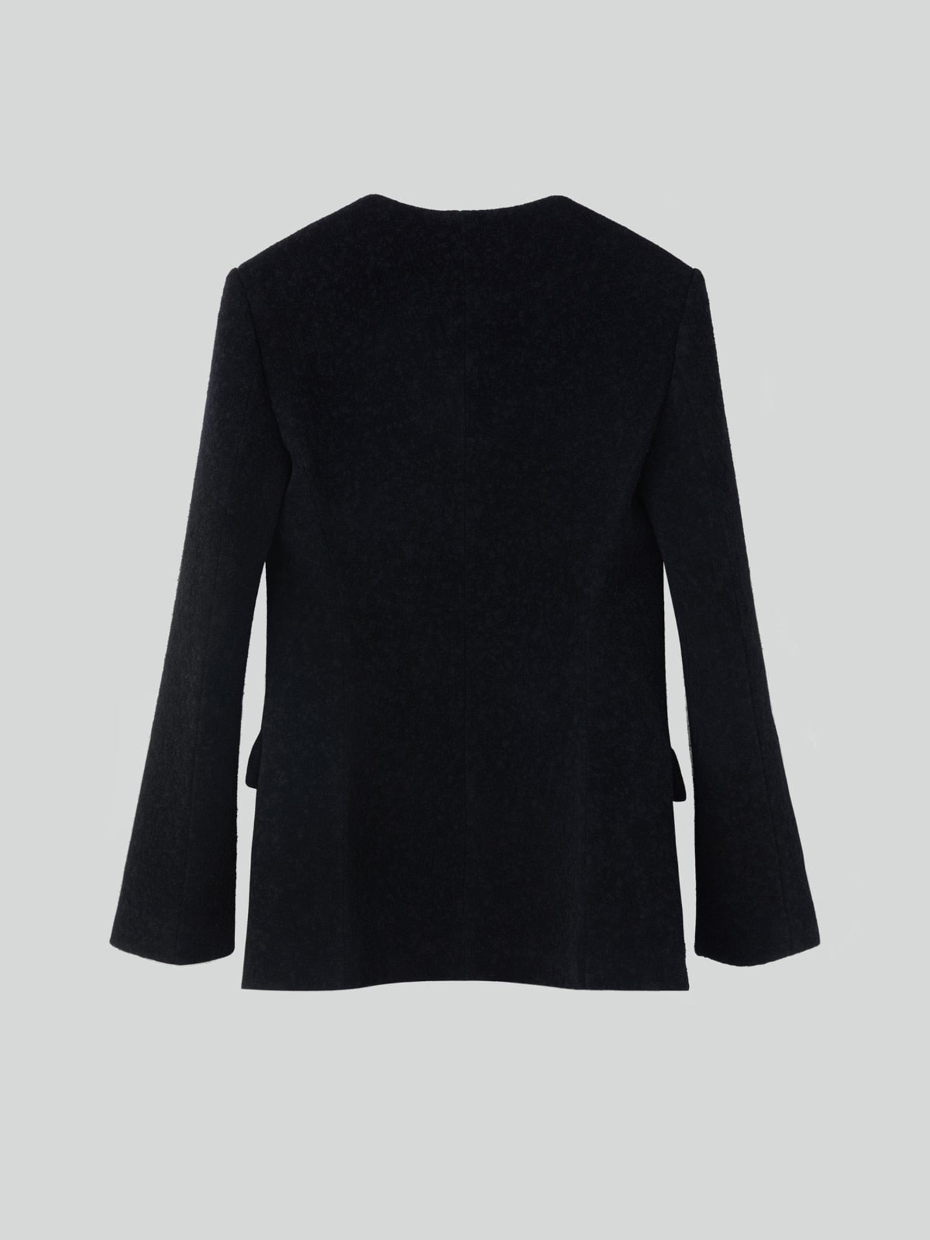 Recto - Rc Signature Curved Neck Long Jacket (Black) product image 11 | TRAB K-Fashion Australia