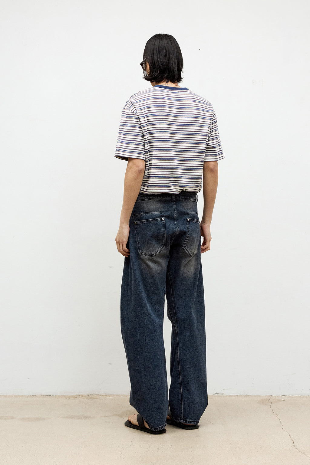 Coor - Multi-Pin Stripe T-Shirt (Blue) product image 4 | TRAB K-Fashion Australia
