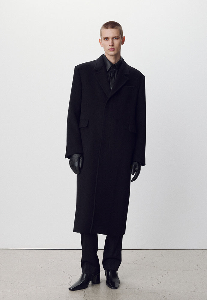 Tonywack - Wool And Cashmere Tailored Single Coat (Black) product image 4 | TRAB K-Fashion Australia