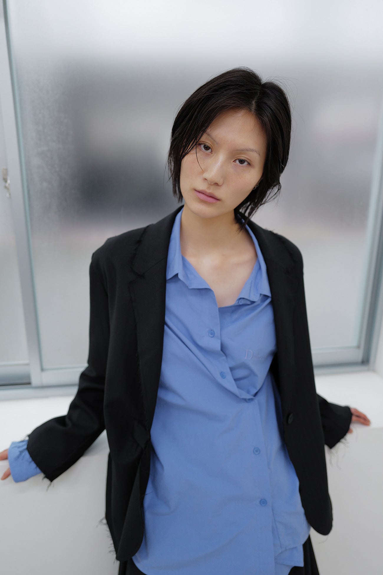 Deinet - Deinet Rough Cut Detail Blazer (Black) product image 11 | TRAB K-Fashion Australia