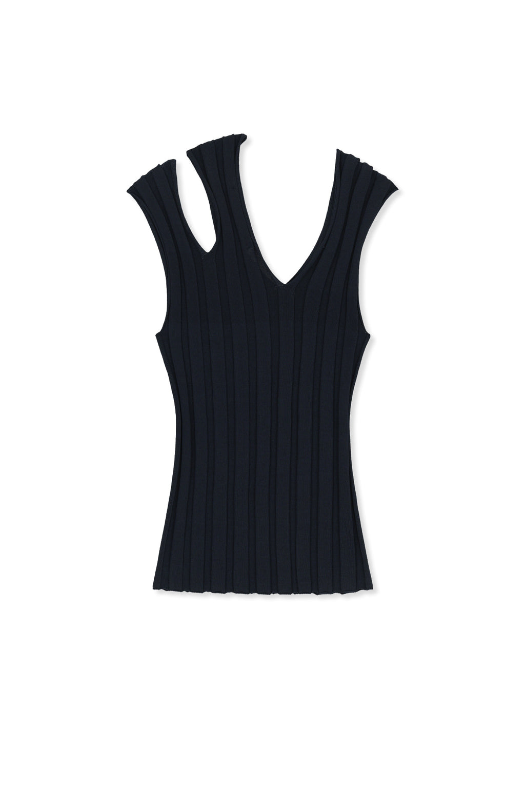 Matin Kim - Cut Out Sleeveless Knit Top (Dark Navy) product image 2 | TRAB K-Fashion Australia