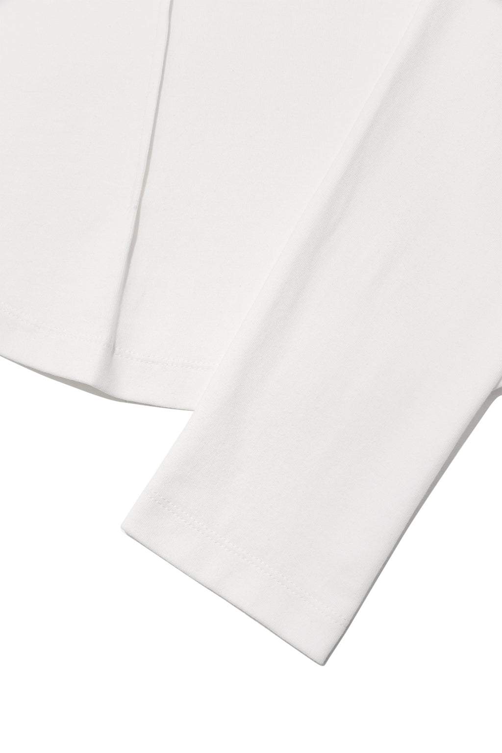 Matin Kim - Tuck Detail Small Logo Top (White) product image 5 | TRAB K-Fashion Australia