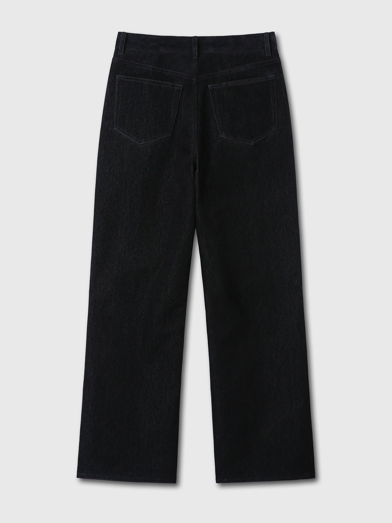 Tonywack - Velvet Denim Loose Flared Jeans (Black) product image 7 | TRAB K-Fashion Australia