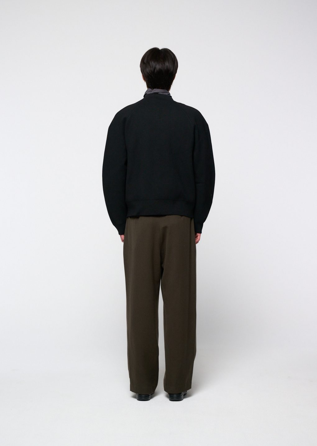 Amomento - Men's rounded sleeve cardigan (Black) product image 4 | TRAB K-Fashion Australia