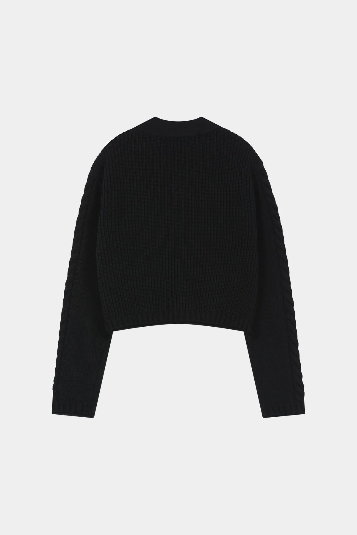 Andersson Bell - Scarf Tie Knit Cardigan (Black) product image 9 | TRAB K-Fashion Australia